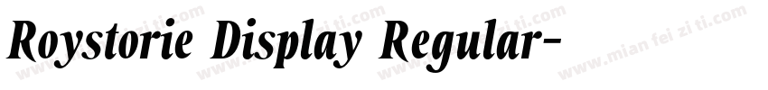 Roystorie Display Regular字体转换